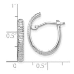 Load image into Gallery viewer, Leslie's 10K White Gold Polished D/C Hoop Earrings10LE418