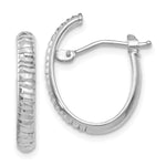 Load image into Gallery viewer, Leslie's 10K White Gold Polished D/C Hoop Earrings10LE418