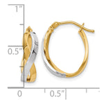 Load image into Gallery viewer, Leslie's 10K Two-tone Polished Twisted Hoop Earrings10LE419