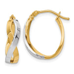 Load image into Gallery viewer, Leslie's 10K Two-tone Polished Twisted Hoop Earrings10LE419