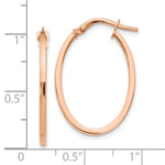 Load image into Gallery viewer, Leslie's 10K Rose Gold Polished Oval Hoop Earrings10LE429