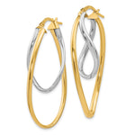 Load image into Gallery viewer, Leslie's 10K Two-Tone Polished Hoop Earrings10LE440