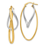 Load image into Gallery viewer, Leslie's 10K Two-Tone Polished Hoop Earrings10LE440