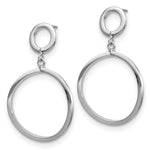Load image into Gallery viewer, Leslie's 10K White Gold Polished Round Post Dangle Earrings10LE458