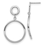 Load image into Gallery viewer, Leslie's 10K White Gold Polished Round Post Dangle Earrings10LE458
