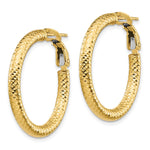 Load image into Gallery viewer, Leslie's 10K 3x20 D/C Round Omega Back Hoop Earrings10LE466