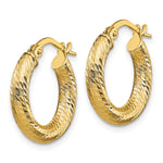 Load image into Gallery viewer, Leslie's 10K 3x10 D/C Round Hoop Earrings10LE469