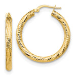 Load image into Gallery viewer, Leslie's 10K 3x20 D/C Round Hoop Earrings10LE470