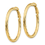 Load image into Gallery viewer, Leslie's 10K 3x30 D/C Round Omega Back Hoop Earrings10LE476