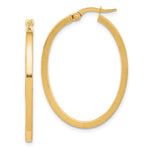 Load image into Gallery viewer, Leslie's 10K Brushed & Polished Oval Hoop Earrings10LE481