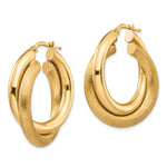 Load image into Gallery viewer, Leslie's 10K Brushed & Polished Twisted Tube Hoop Earrings10LE488
