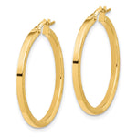 Load image into Gallery viewer, Leslie's 10K Brushed & Polished Round Hoop Earrings10LE489