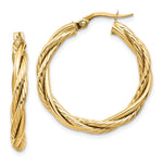 Load image into Gallery viewer, Leslie's 10K Polished Twisted Hoop Earrings10LE492