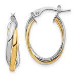 Load image into Gallery viewer, Leslie's 10K Two-tone Polished Hoop Earrings10LE493