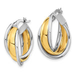 Load image into Gallery viewer, Leslie's 10K Two-tone Polished Hoop Earrings10LE494