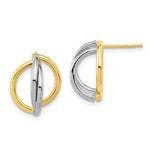 Load image into Gallery viewer, Leslie's 10K Two-tone Polished Post Dangle Earring10LE500