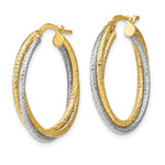 Load image into Gallery viewer, Leslie's 10K Two-tone Polished D/C Hoop Earrings10LE501