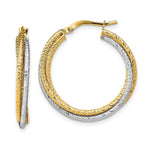 Load image into Gallery viewer, Leslie's 10K Two-tone Polished D/C Hoop Earrings10LE501