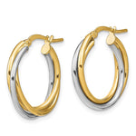 Load image into Gallery viewer, Leslie's 10K Two-tone Polished Hoop Earrings10LE502