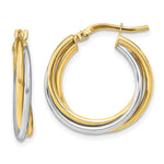 Load image into Gallery viewer, Leslie's 10K Two-tone Polished Hoop Earrings10LE502