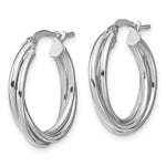 Load image into Gallery viewer, Leslie's 10K White Gold Polished Hoop Earrings10LE504W