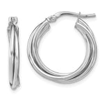 Load image into Gallery viewer, Leslie's 10K White Gold Polished Hoop Earrings10LE504W