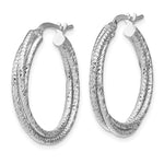 Load image into Gallery viewer, Leslie's 10K White Gold Polished D/C Hoop Earrings10LE505W