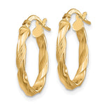 Load image into Gallery viewer, Leslie's 10K Polished and Textured Hoop Earrings10LE506