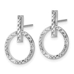 Load image into Gallery viewer, Leslie's 10K White Gold Polished D/C Post Dangle Earrings10LE509