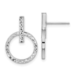Load image into Gallery viewer, Leslie's 10K White Gold Polished D/C Post Dangle Earrings10LE509