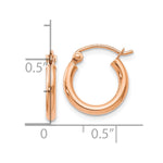 Load image into Gallery viewer, Leslie's 10K Rose Gold Polished Hinged Hoop Earrings10LE512