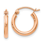 Load image into Gallery viewer, Leslie's 10K Rose Gold Polished Hinged Hoop Earrings10LE512