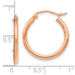 Load image into Gallery viewer, Leslie's 10K Rose Gold Polished Hinged Hoop Earrings10LE513