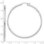 Load image into Gallery viewer, Leslie's 10K White Gold Polished Hinged Hoop Earrings10LE516W