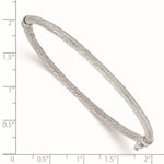 Load image into Gallery viewer, Leslie's 10K White Gold Polished and Textured Hinged Bangle10LF518