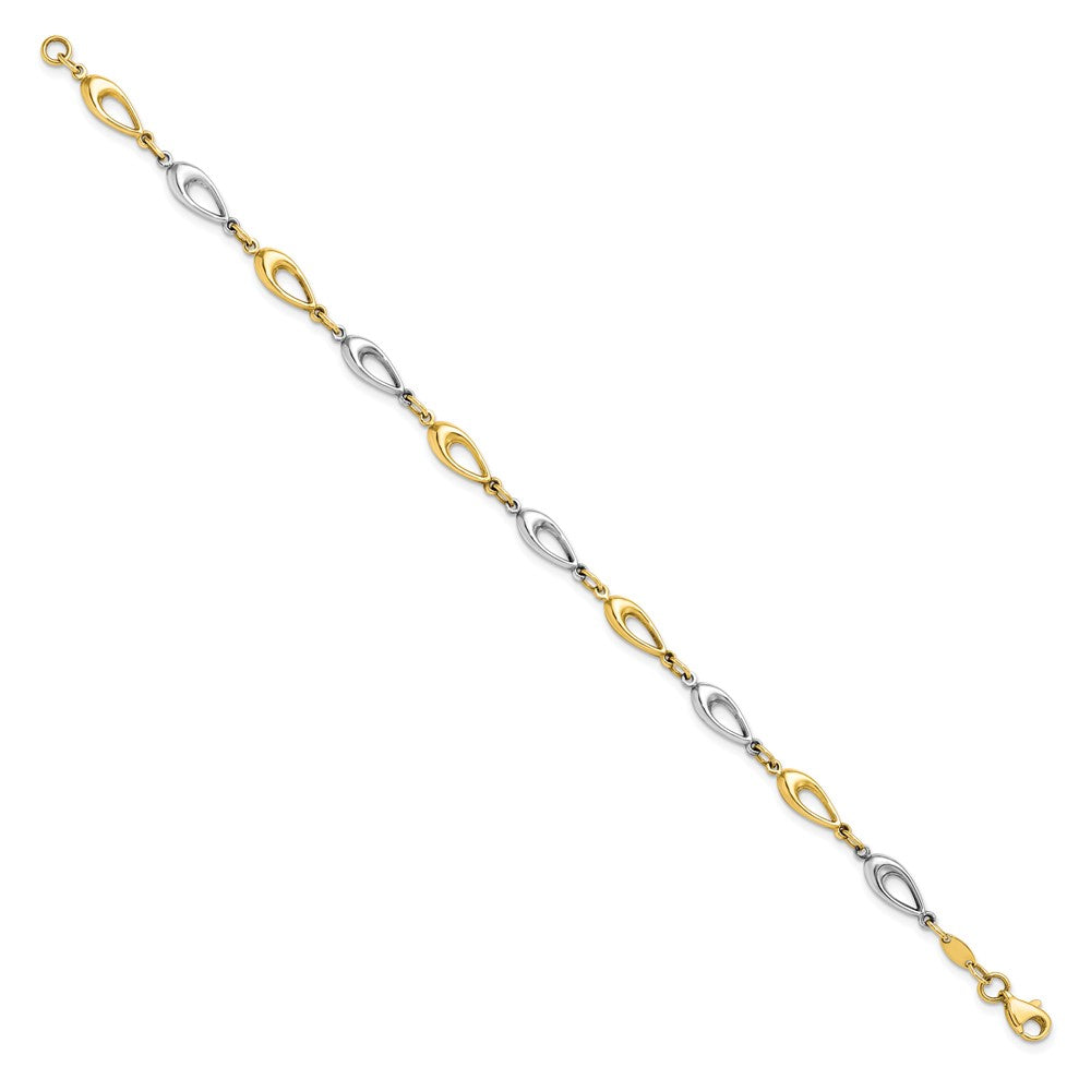 Leslie's 10K Two-tone Polished Bracelet10LF521-7.5