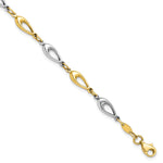 Load image into Gallery viewer, Leslie's 10K Two-tone Polished Bracelet10LF521-7.5
