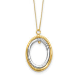 Load image into Gallery viewer, Leslie's 10K Two-tone Polished Oval Necklace10LF527-18
