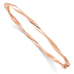 Load image into Gallery viewer, Leslie's 10K Rose Gold Polished Twisted Hinged Bangle10LF528