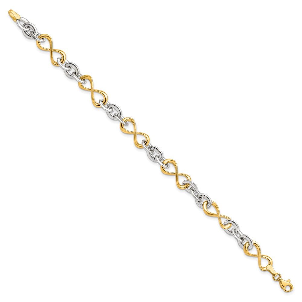 Leslie's 10K Two-tone Polished Bracelet10LF533-7.5