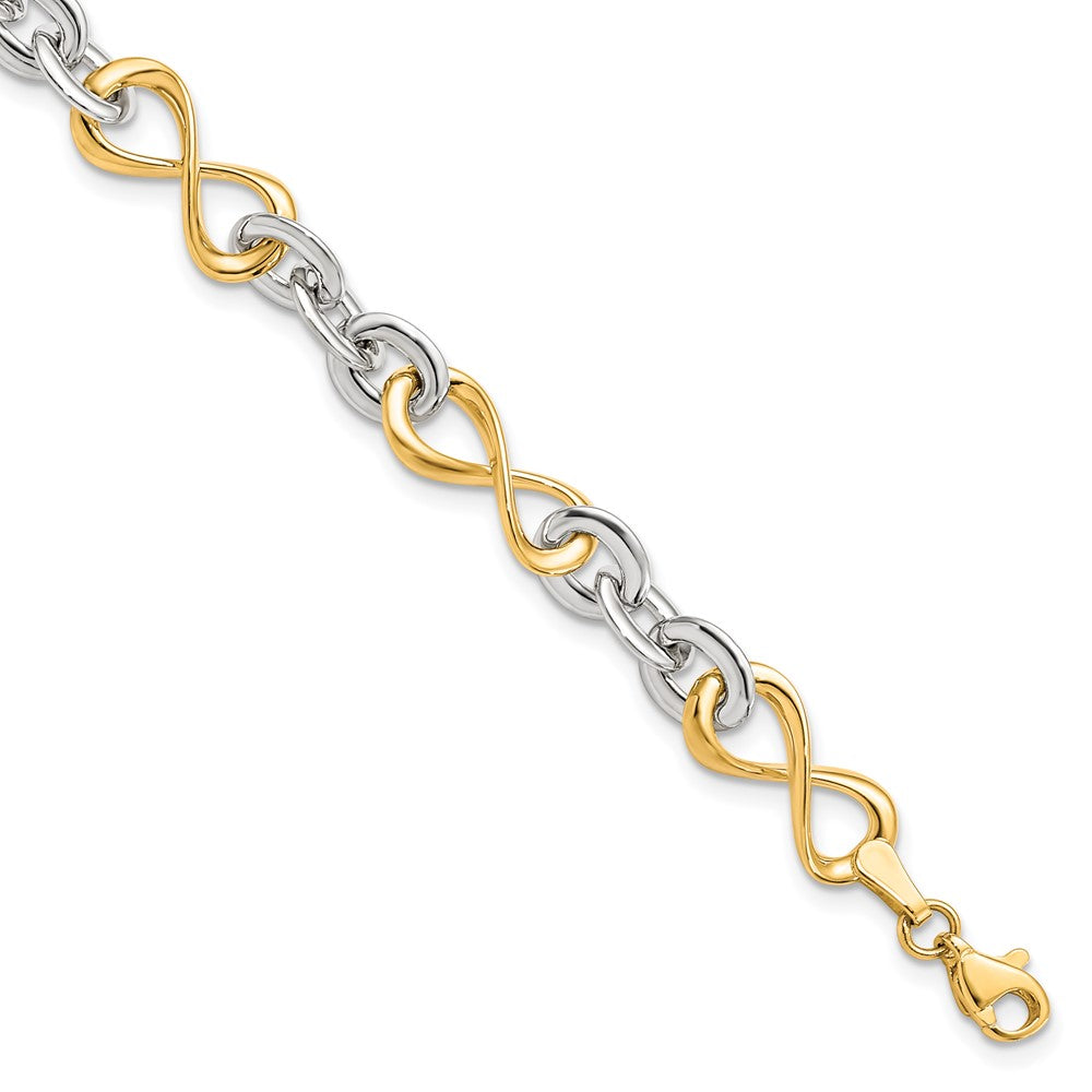 Leslie's 10K Two-tone Polished Bracelet10LF533-7.5