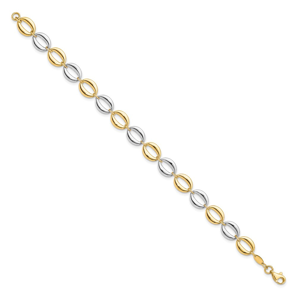 Leslie's 10K Gold Two-tone Bracelet10LF536-7.25
