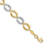 Load image into Gallery viewer, Leslie's 10K Gold Two-tone Bracelet10LF536-7.25