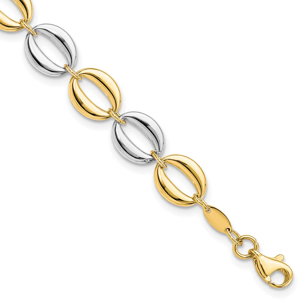 Leslie's 10K Gold Two-tone Bracelet10LF536-7.25