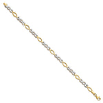 Load image into Gallery viewer, Leslie's 10K Two-tone Polished D/C Bracelet10LF546-7.5