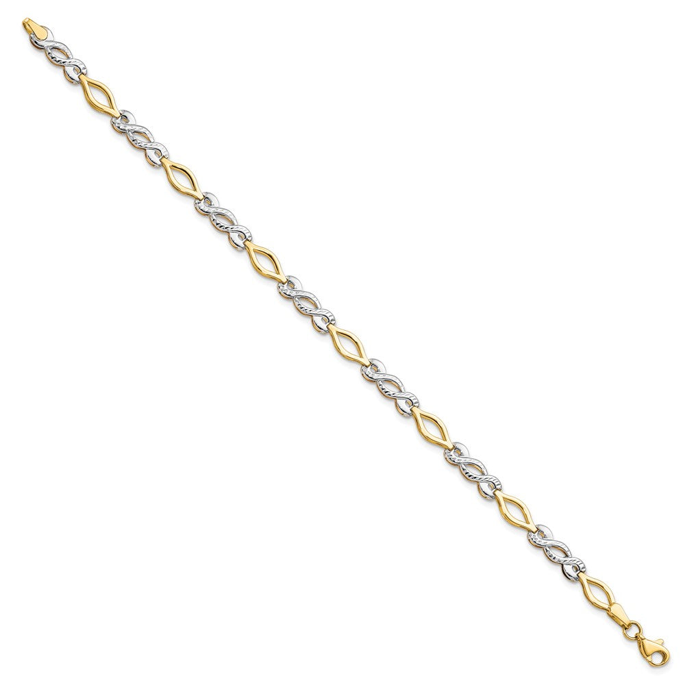 Leslie's 10K Two-tone Polished D/C Bracelet10LF546-7.5