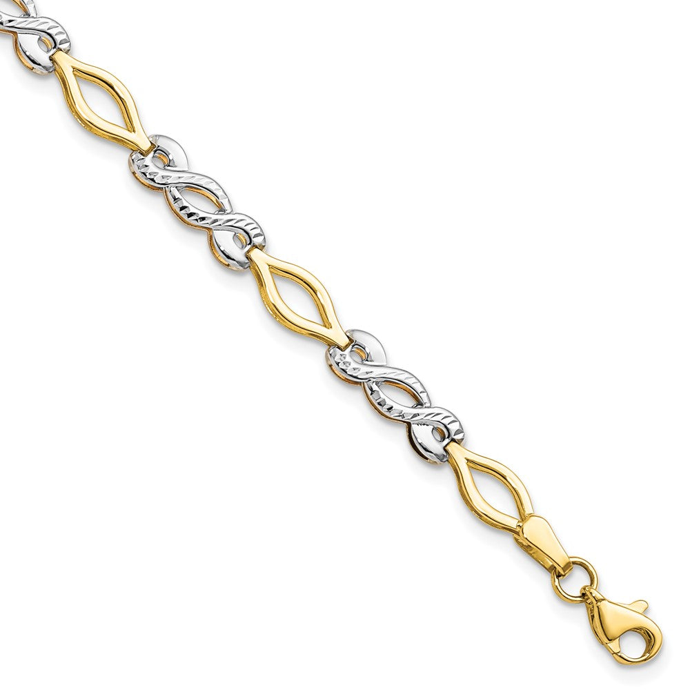 Leslie's 10K Two-tone Polished D/C Bracelet10LF546-7.5