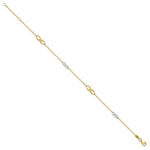 Load image into Gallery viewer, Leslie's 10K Two-tone Polished with 1in ext. Anklet10LF547-9