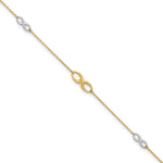 Load image into Gallery viewer, Leslie's 10K Two-tone Polished with 1in ext. Anklet10LF547-9
