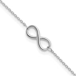 Load image into Gallery viewer, Leslie's 10K White Gold Polished Infinity with 1in ext. Anklet10LF550-9